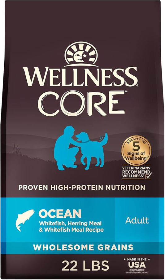 Wellness Natural Pet Food Wellness CORE Wholesome Grains Ocean Recipe, 22 Pound Bag