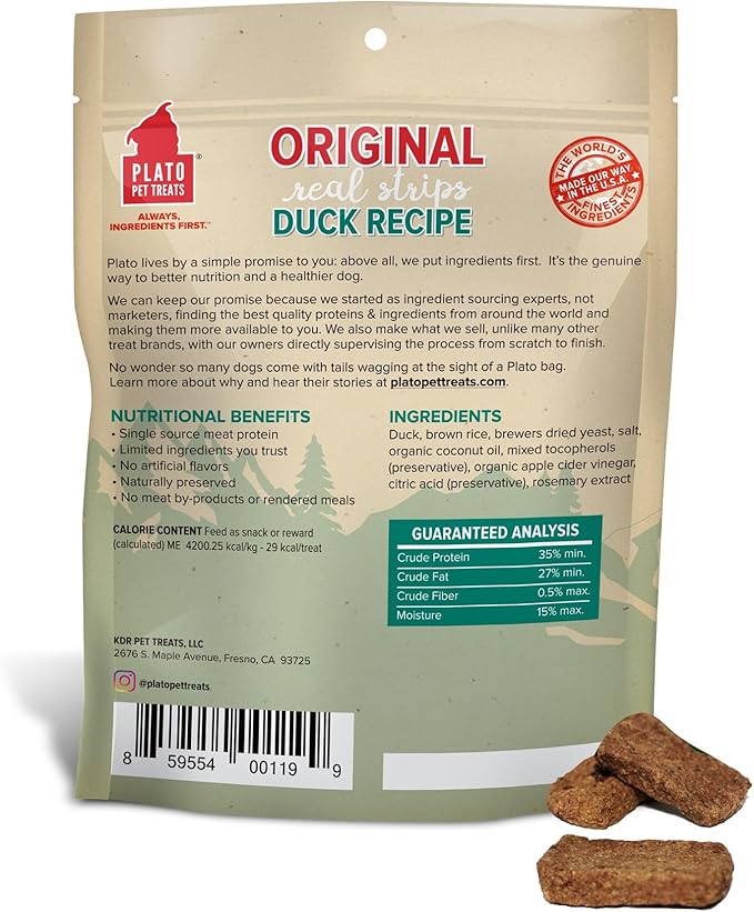 PLATO Original Real Strips Duck 6oz, brown