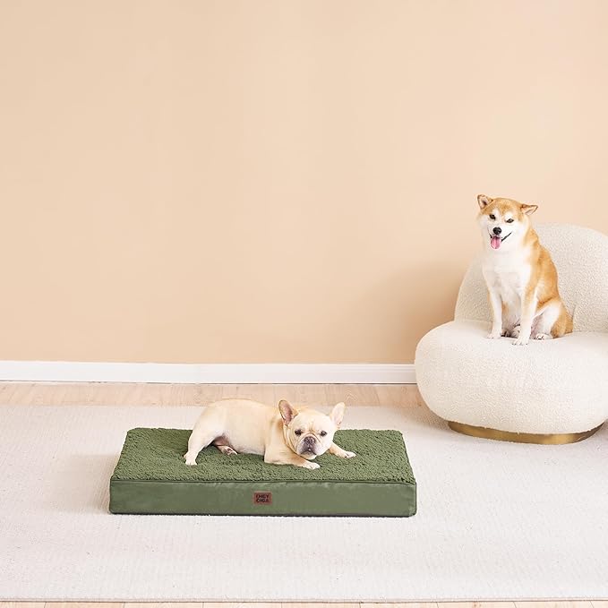 EHEYCIGA Orthopedic XXL Dog Beds for Jumbo Dogs with Removable Washable Cover,Dark Green, 50x36