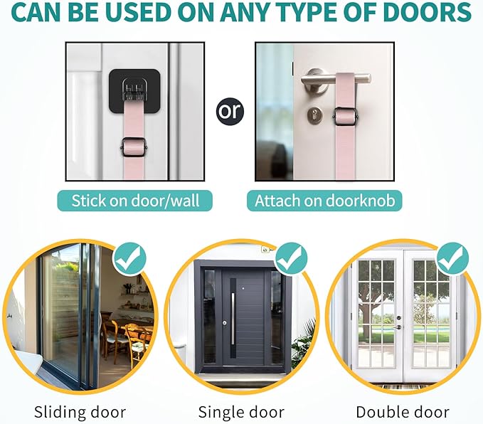 Dog Bells to Go Outside Dog Door Bell Premium Quality Buckle Adjustable Dog Bell Dog Attached to doorknob or Anywhere Near The Door, Length and Height Adjustable