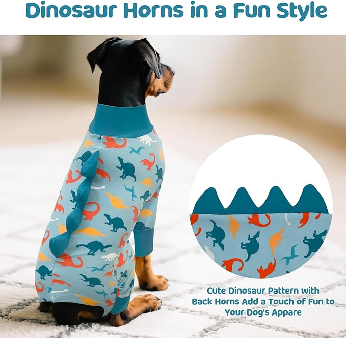 Dog Pajamas Large Size, Big Dog Onesie Clothes, Anti Shedding and Licking, Post Surgery Recovery Pet Pjs, Cotton Soft Material Stretchable Pet Pajamas U-COSP07L