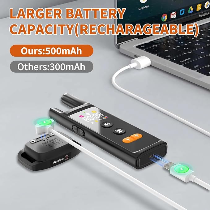 Dog Training Shock Collar 4000FT Dog Bark Collar with Remote IP67 Waterproof 4 Training Modes Beep Vibration Shock Light Mode Magnetic Charger Electric Dogs Collar 8-25 inches Double Shock Iron Black