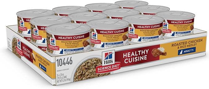 Hill's Science Diet Adult 7+, Senior Adult 7+ Premium Nutrition, Wet Cat Food, Turkey Minced, 2.9 oz Can, Case of 24