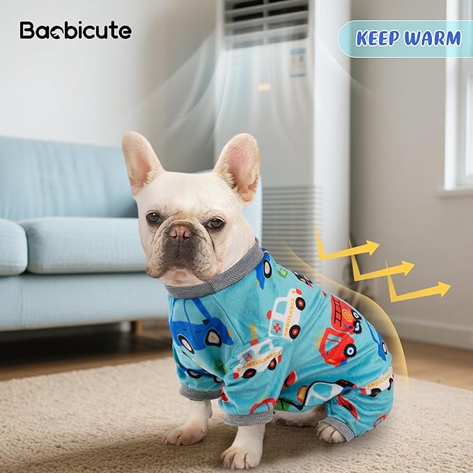 Dog Pajamas Soft Lightweight Dog Onesies Outfit Clothes for Small Medium Large Puppy Pjs for Pet Boys Girls Dogs Cats (L (Back: 14",Chest: 18", Neck: 10.6"), Transportation)