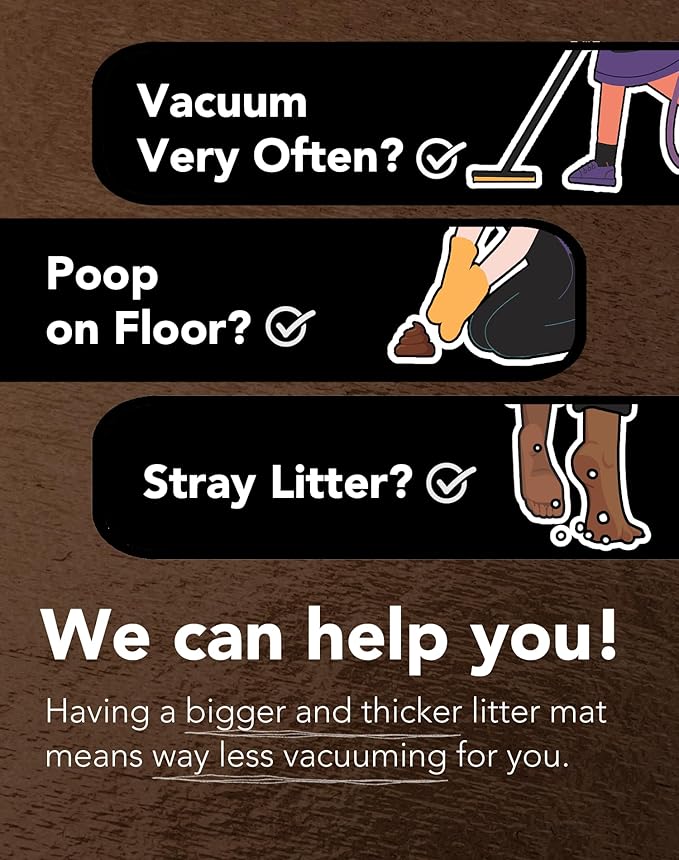 Lukamoo® Cute Double-Layer Litter Mat, Ideal for Any Cat Litter