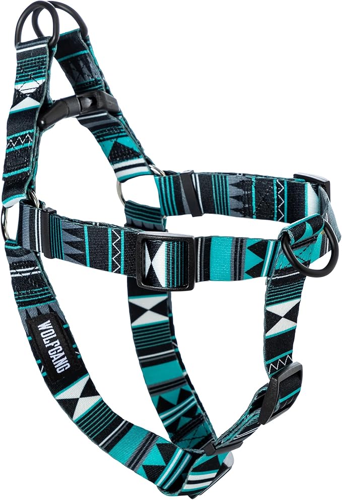 Wolfgang Heavy Duty Adjustable Dog Harness, Pull-Tested to Over 800 lbs for Walking & Training, WesternSky Print, Medium