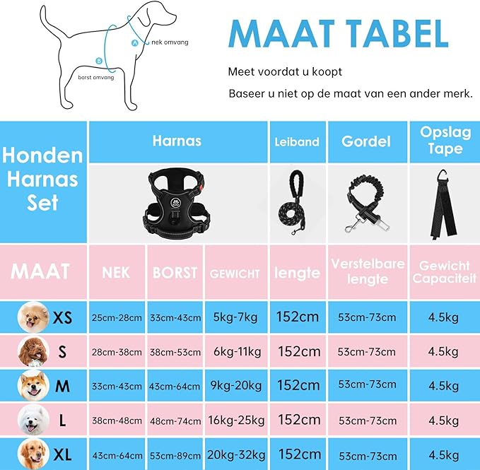 NESTROAD No Pull Dog Harness,Adjustable Oxford Dog Vest Harness with Leash,Reflective No-Choke Pet Harness with Easy Control Soft Handle for Small Medium Dogs(Medium,Black)