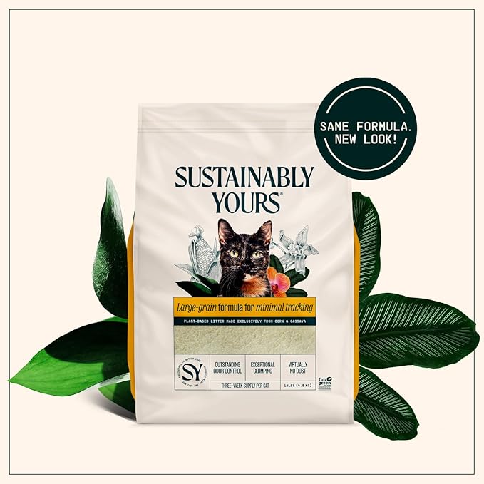 Sustainably Yours Cat Litter, Large-Grain Formula 10 lbs