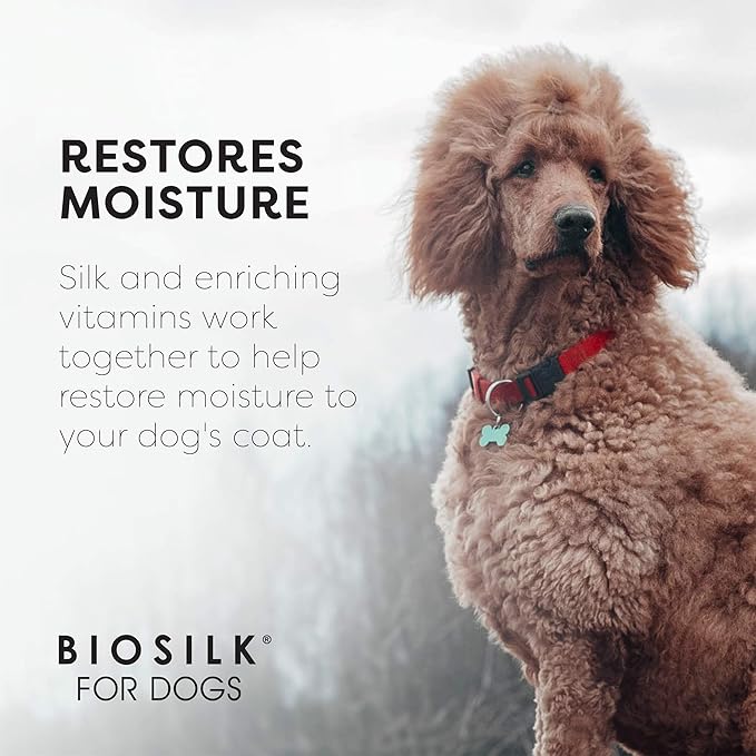 BioSilk for Dogs Silk Therapy Shampoo with Coconut Oil | Coconut Dog Shampoo Conditioning Detangling Spray for Pets | Dog Shampoo Spray with Natural Coconut Oil - 12 Pack