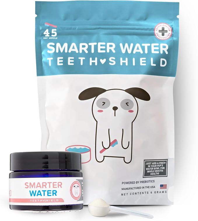 Furpeeps Dog & Cat Dental Care Powder Water Additive – 45 Servings, Dog Breath Freshener, Natural Plaque & Tartar Remover, No-Brush Oral Hygiene for Puppies, Seniors & Multi-Pet Homes, Vet Recommended