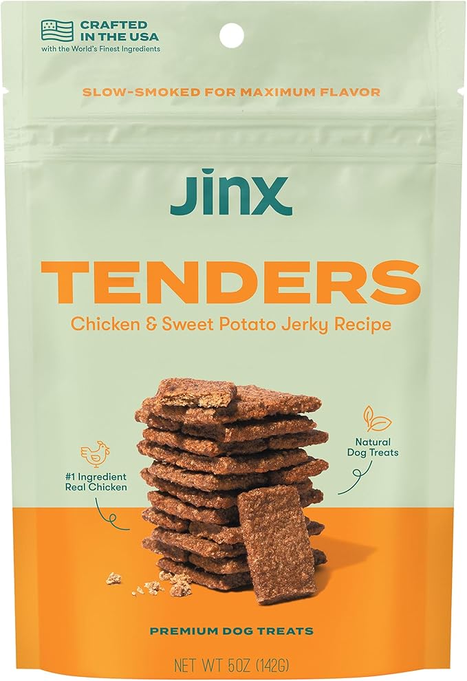 Jinx Chicken Tenders Jerky Dog Treats – Soft & Chewy, All Natural Dog Jerky Treats with Cage-Free Chicken - Pet Products for All Dogs (Puppies, Adults & Seniors) - 5oz