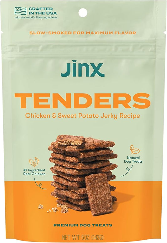 Jinx Chicken Tenders Jerky Dog Treats – Soft & Chewy, All Natural Dog Jerky Treats with Cage-Free Chicken - Pet Products for All Dogs (Puppies, Adults & Seniors) - 5oz
