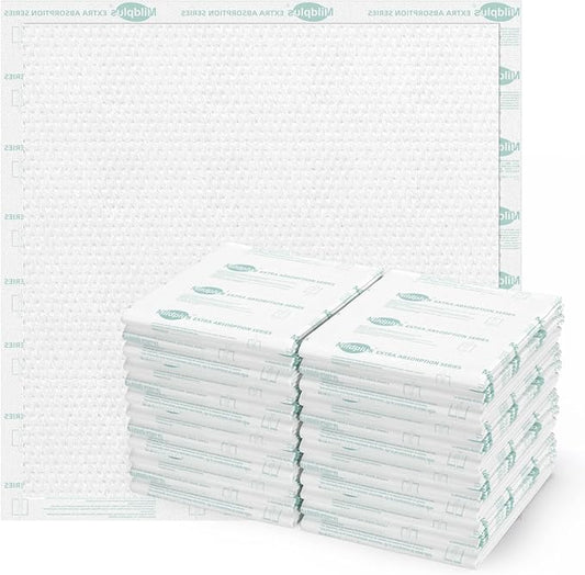 Heavy Duty Underpads 40"X40" Super Sized Chucks Pads 180 Grams Disposable Bed Pads with Strength Cloth Backing Extra Absorption Pads for Incontinence (100X100CM, 20 Count, Discreet Packaging)