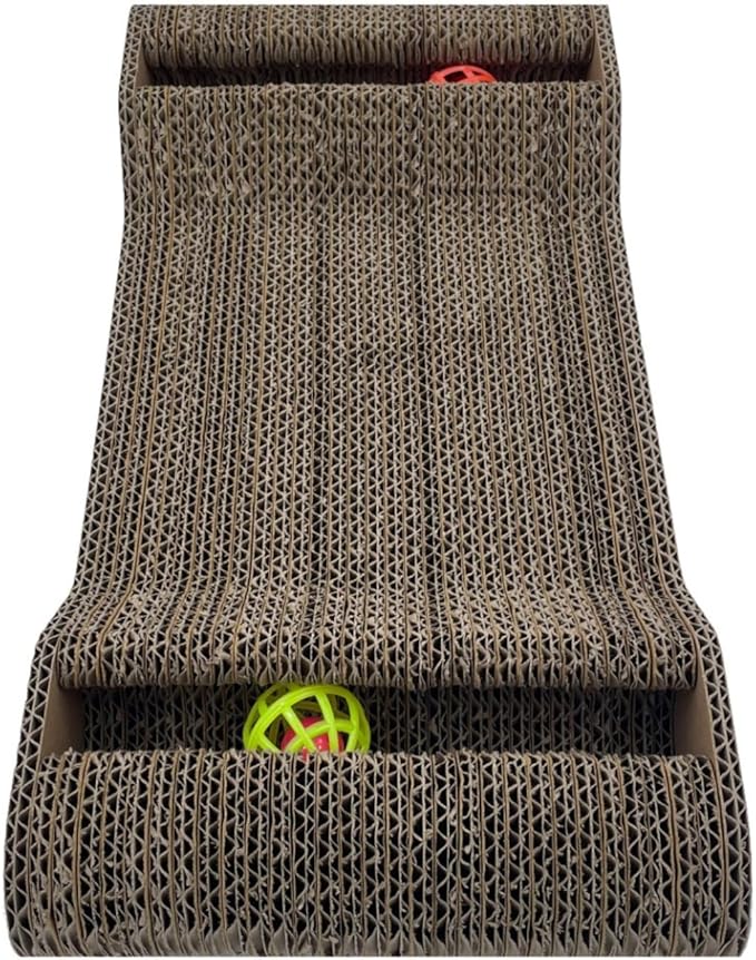 Cat Scratcher Cardboard | Reversible Corrugated Scratch Pad | Eco-Friendly | Durable | Large Size | for Indoor Cats | Includes Catnip