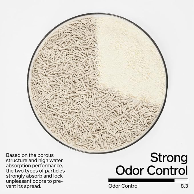 pidan Cassava Cat Litter with Tofu Litter 3:7 clumping,Odor Control,Plant-Based Natural Ingredients,Ultra Absorbent and Fast Drying,Low Dust,Scented (5.3lb/Bag×1bag)