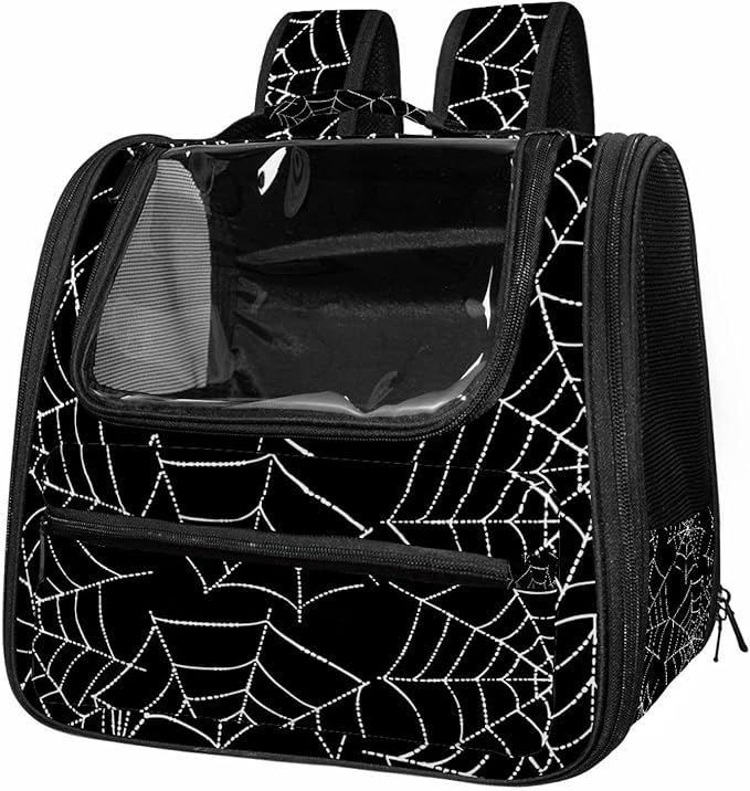 Spider Web Transparent Pet Carrier for Travel Hiking for Kitty Small Dog