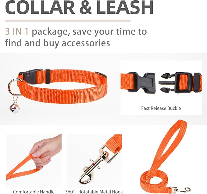 PUPTECK Adjustable Dog Harness Collar and Leash Set Step in No Pull Pet Harness for Small Medium Dogs Puppy and Cats Outdoor Walking Running, Soft Mesh Padded Reflective Vest Harnesses