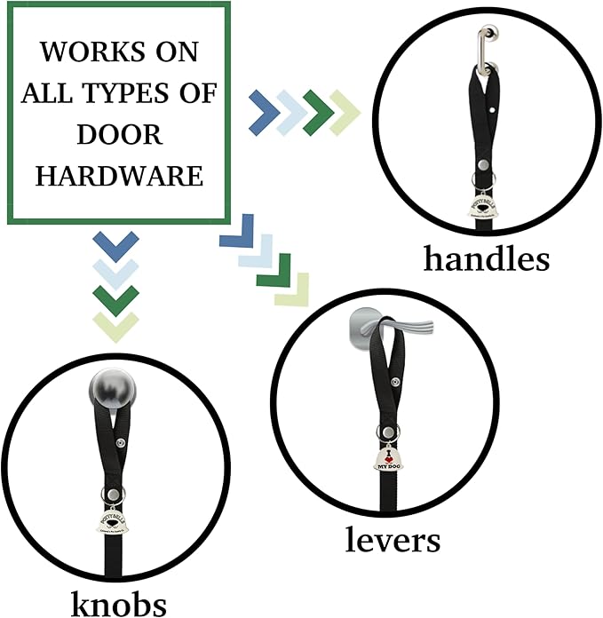 Caldwell's Pet Supply Co. Dog Potty Bells, Dog Door Bell, Bells To Go Outside, Potty Training Bell, Dogs Doorbell, Dogs Potty Doorbell, Ring To Go Pee, All Breed Puppy Training Tool - Black (Set of 2)