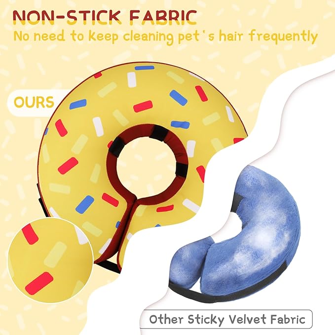 Supet Inflatable Dog Cone Collar Alternative After Surgery, Dog Neck Donut Collar Recovery E Collar for Neuter, Soft Pet Cone for Small Medium Large Dogs