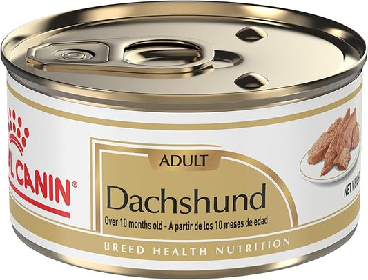 Royal Canin Breed Health Nutrition Dachshund Adult Loaf in Sauce Wet Dog Food, 3 oz can (24-Count)