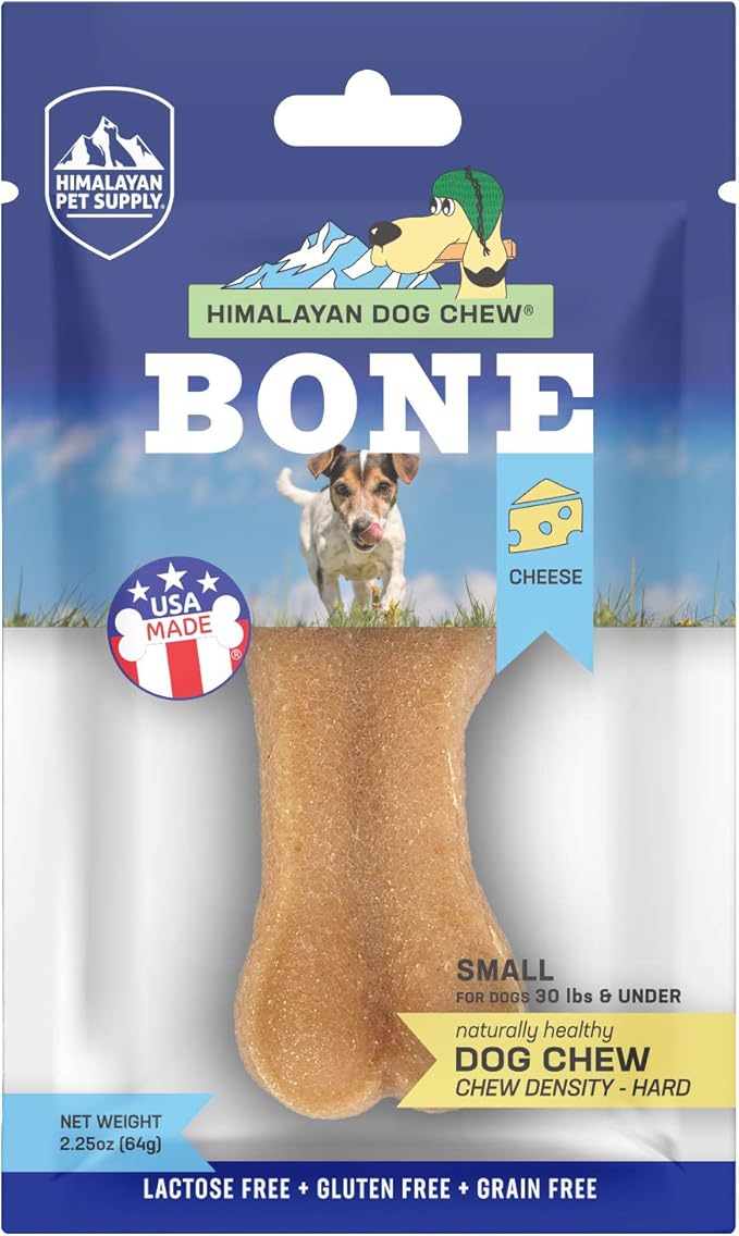 Cheese Dog Chew Bone | Long Lasting-Stain Free-Protein Rich-Low Odor | 100% Natural, Healthy & Safe | No Lactose, Gluten, Soy or Grains | for Dogs 30 lbs and Under