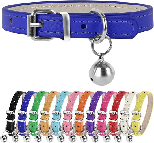 XXS Dog Collar Teacup Dog Collar, Blue Dogs Collars, Teacup Dog Collars for Small Dogs Cats, Blue, 3/8 inch Width