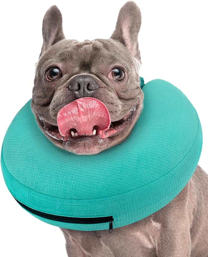 Supet Inflatable Dog Cone Collar for After Surgery Donut, Soft Dog Cones for Small Medium Large Dogs Pets, E Collar Pet Neck Donut Collar Alternative After Surgery
