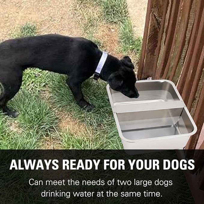 4Gal Automatic Water Bowl Dispenser for Dogs,Pig Waterer,Outdoor Automatic Dog Water Bowl,Stianless Steel Auto Fill Livestock Water Trough with Float Valve for Chicken,Horse,Calf,Dog,Goat