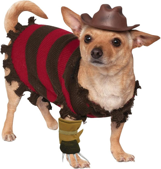 Rubies A Nightmare on Elm Street: Freddy Krueger Pet Costume for Dogs or Cats, Small
