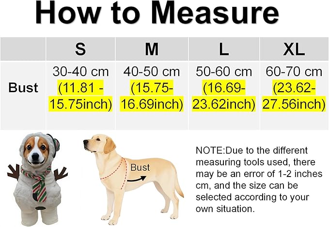 Pet Costume for Small Dogs Cats,Halloween Hoodies Winter Puppy Coat Outfits Funny Pajamas Clothes for Christmas Party,Snowman M