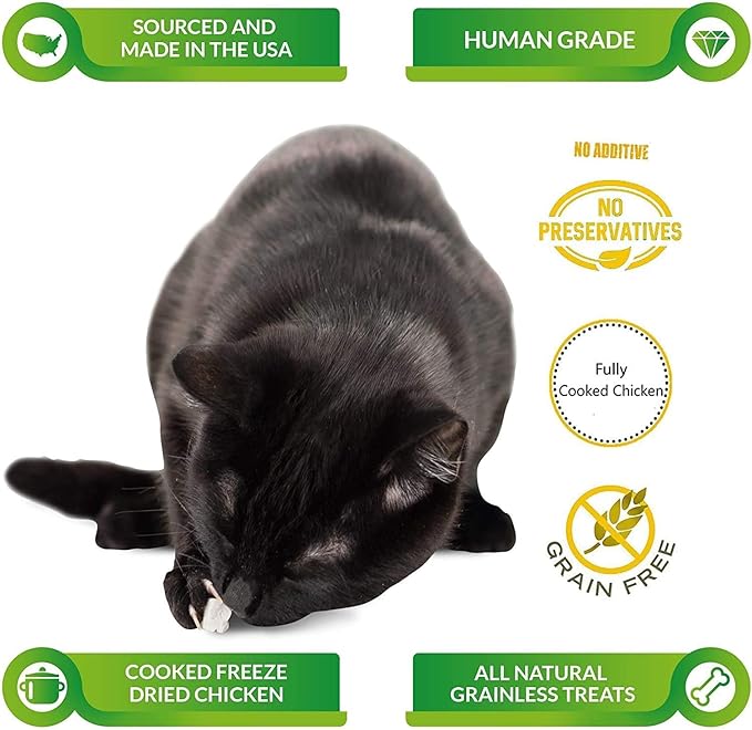 LIFE ESSENTIALS BY CAT-MAN-DOO All Natural Freeze Dried Chicken Crushed Sprinkles Powder for Dogs & Cats No Preservatives, or Additives - No Grain Tasty Treat -Made in USA (6 Pack of 5oz Bags)