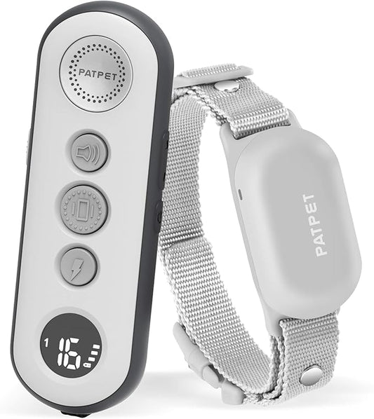 PATPET Dog Training Collar with Remote - Electric Dog Shock Collar for Small Medium Large Dogs - 3 Adjustable Safe Modes, Rechargeable Waterproof E Collar for Dogs (8-120 lbs)