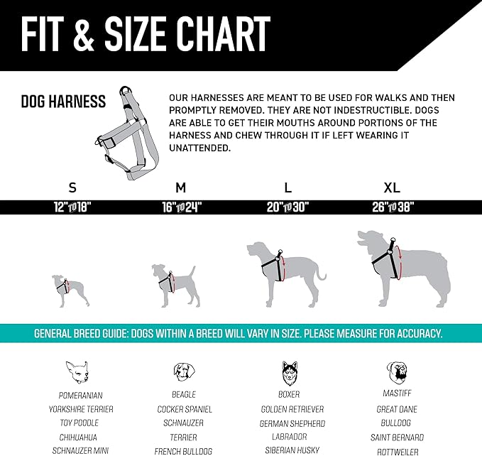 Wolfgang Heavy Duty Adjustable Dog Harness, Pull-Tested to Over 800 lbs for Walking & Training, LazyDaisy Print, Large