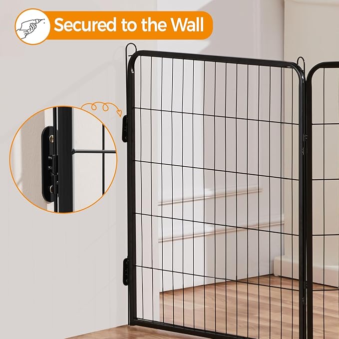 Yaheetech Dog Playpen Outdoor, 32 inch 2 Panels Dog Pen Indoor Heavy Duty Puppy Exercise Pen Metal Pet Fence for RV Camping/Yard/Garden