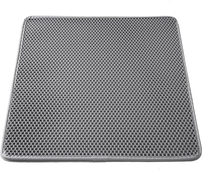 WePet Cat Litter Mat, Kitty Litter Trapping Mat, Honeycomb Double Layer Mats, No Phthalate, Urine Waterproof, Easy Clean, Scatter Control, Catcher Litter Tray Box Rug Carpet