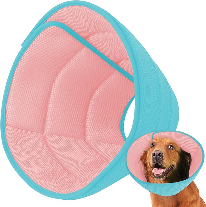 Soft Dog Cone Collar After Surgery Alternative for Dogs to Stop Licking, Comfy Collars for Large/Medium/Small Pet, Adjustable Elizabethan Neuter Recovery E Cones of Shame Neck & Head Ecollars