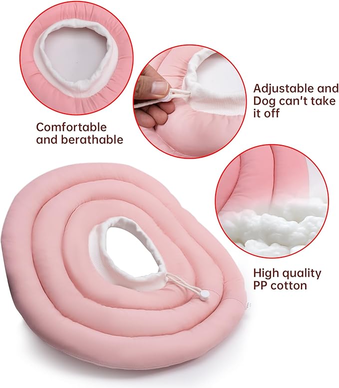 Soft Dog Cones, Adjustable Recovery Dog Donut Collar- Comfy Water Proof Pup Cone Alternative After Surgery-Anti-Bite Lick Wound Healing Pet E-Collar for Small Large Medium Dogs-BARDIMIES