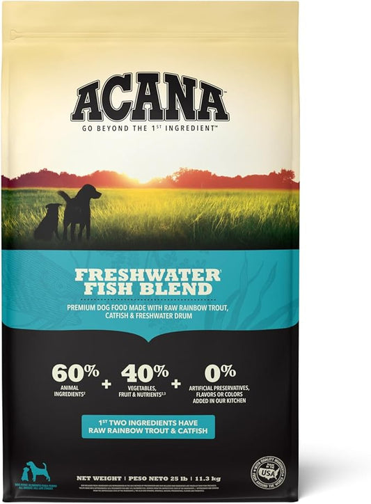 ACANA Grain Free Dry Dog Food Freshwater Fish Recipe 25lb Bag