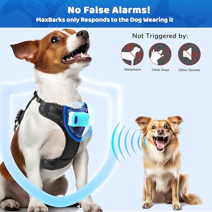 Bark Control Training Vest for Small Dogs - Rechargeable No Barking Device for Dogs - Bark Deterrent with 5 Sensitivity Levels, Adjustable Straps, D-Ring - No False Alarms or Throat Prongs
