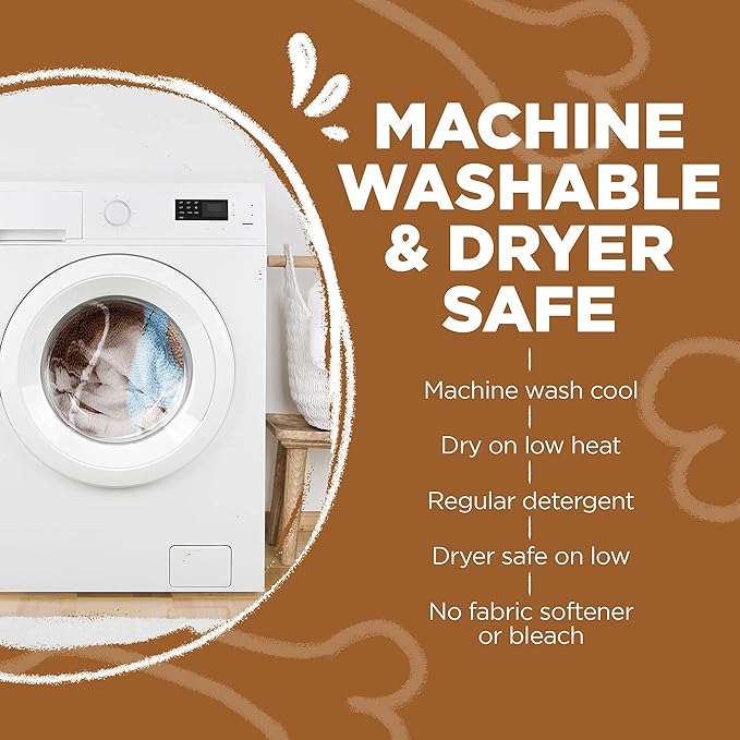 Soggy Doggy Slopmat - Water Absorbing Door Mat for Food and Water - Microfiber Chenille Rug for Muddy Paws and Messy Eaters - Machine Washable (Caramel Brown/Oatmeal Bone, 18” x 24″)