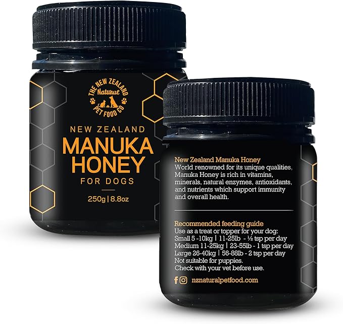 𝐓𝐡𝐞 𝐍𝐞𝐰 𝐙𝐞𝐚𝐥𝐚𝐧𝐝 𝐍𝐚𝐭𝐮𝐫𝐚𝐥 𝐏𝐞𝐭 𝐅𝐨𝐨𝐝 𝐂𝐨 - 𝐖𝐨𝐨𝐟 𝐃𝐨𝐠 𝐓𝐫𝐞𝐚𝐭𝐬 - 𝐌𝐚𝐧𝐮𝐤𝐚 𝐇𝐨𝐧𝐞𝐲 (𝟖.𝟖𝐨𝐳) + 𝐖𝐎𝐎𝐅 𝐃𝐨𝐠 𝐖𝐢𝐩𝐞𝐬 - 𝐏𝐞𝐭 𝐖𝐢𝐩𝐞𝐬 𝐟𝐨𝐫 𝐃𝐨𝐠𝐬