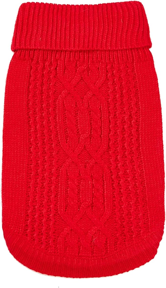 Stretchy Cat Sweater - 17 Colors & 6 Sizes | Snug Winter-Ready Knit for Boy/Girl Cats & Kittens(Red, X-Small)