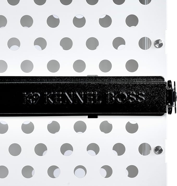 Heavy Duty Fully Collapsible Powder-Coated Aluminum Dog Crate - Medium-Long (White)