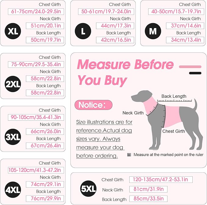 XXXL Dog Coat, Warm Dog Winter Jacket, Waterproof Dogs Snowsuit with Foldable High Collar, Reflective Strips, Leash Hole, and Adjustable Hook & Loop Closure - Ideal for Cold Weather - Pink 3XL