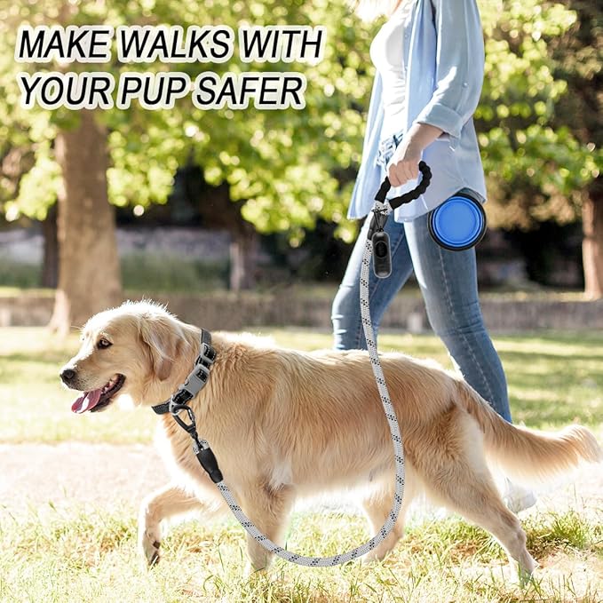 BARKBAY Dog Leashes for Large Dogs Heavy Duty Dog Leash 4/5/6 FT with Comfortable Padded Handle and Highly Reflective Threads for Medium Large Dogs Walking Training Running (4FT-1/2'',Gray)