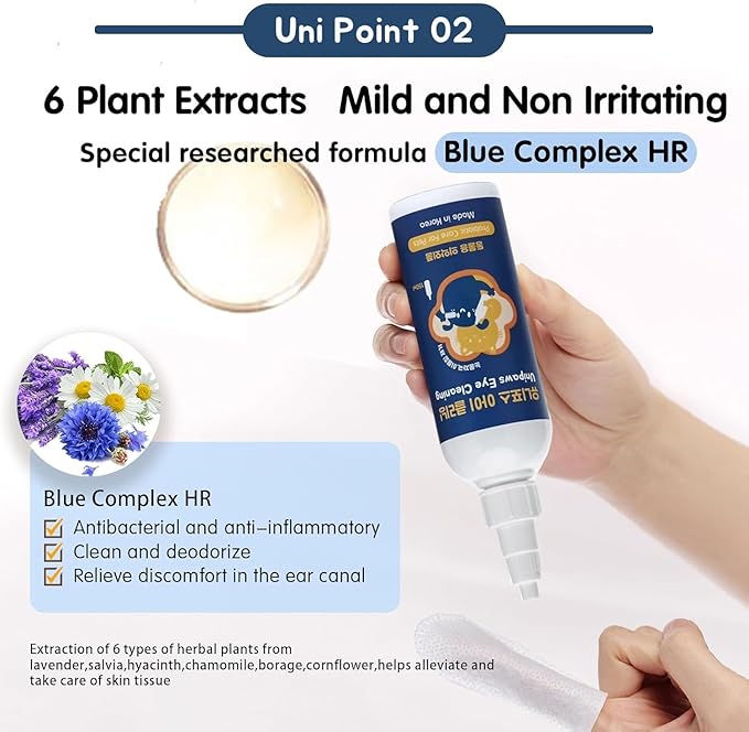 UNIPAWS Pet Tear Stain Remover & Eye Area Cleaner – Vet-Recommended Grooming Solution for Dogs & Cats – Reduces Stains, Comforts Watery, Itchy Eyes – Probiotic & Plant-Based Formula, 5.1 fl oz