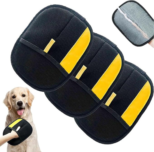 3pc Pet Hair Removal Glove,Pawbeam Pet Hair Remover,Cat Grooming for Hair Removal,Versatile Reusable Pet Hair Remover Glove