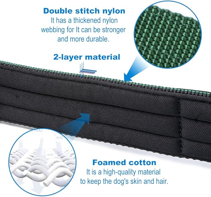 TSPRO Tactical Dog Collar 1.25 Inch Wide Thick Dog Collars with Heavy Duty Metal Buckle, Durable, Strong, Adjustable for Small Dogs (Black S)