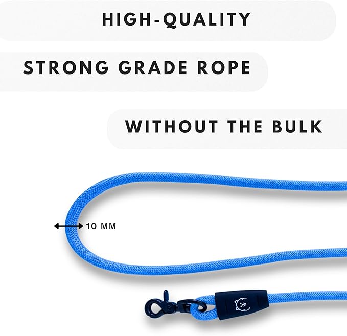 ShawnCo Basecamp Rope Dog Leash- Premium, Durable Pet Leash with Soft Neoprene Padded, Reflective Handle for Small, Medium and Large Dogs (Orchid, 6 Feet)