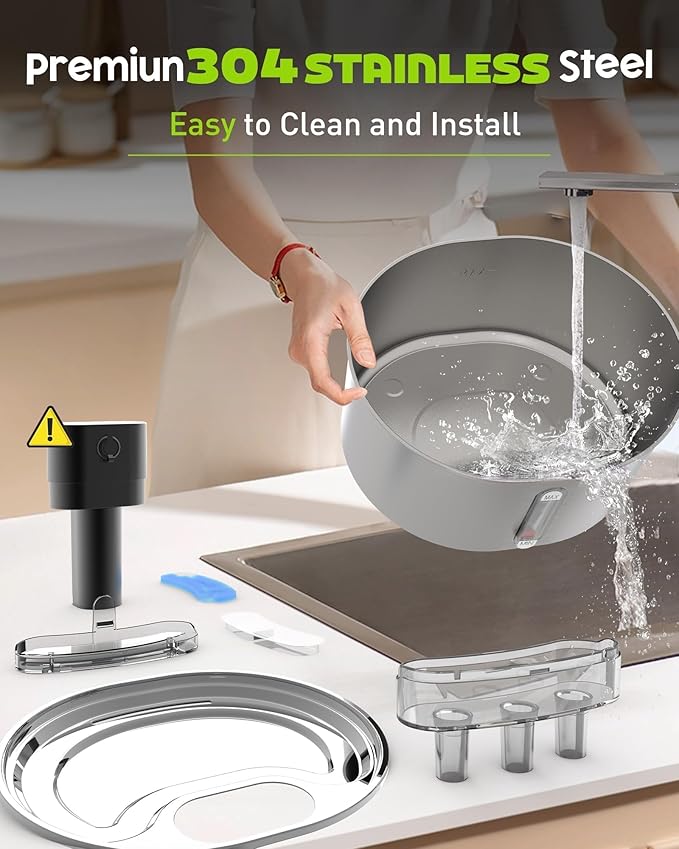 No Pump Cat Water Fountain, 3.2L/108oz Wireless Stainless Steel Pet Water Fountain, Cordless Automatic Dispenser, Battery Operated Cat Fountain with Motion Sensor, Dual Mode